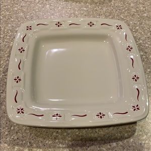 SET OF 4 Longaberger Square Bread Plates